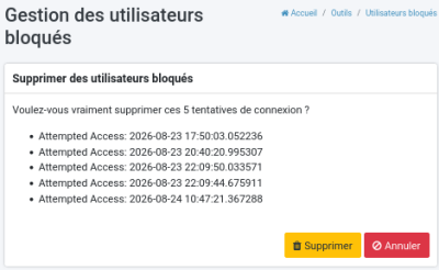 copie d'écran de gestion des utilisateurs bloqués copie d'écran de gestion des utilisateurs bloqués